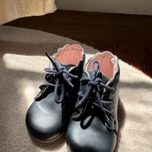 Like new Jacadi Baby girl first ankle boots navy size 20